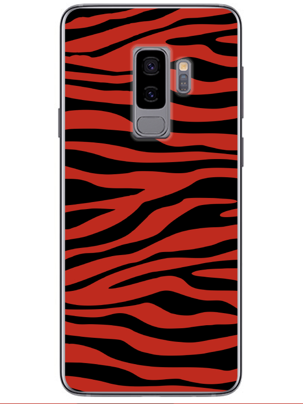 Samsung%20S9%20Zebra%20Desen%20Kırmızı%20Telefon%20Kılıfı