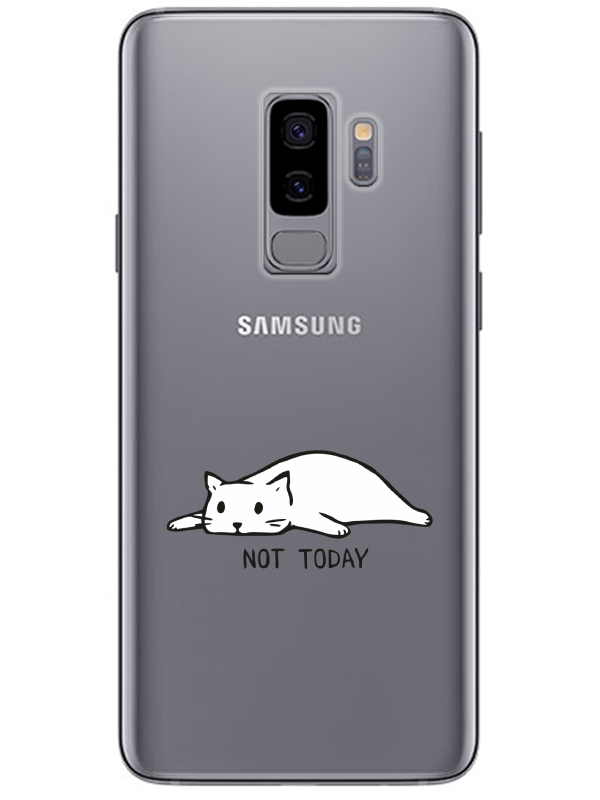 Samsung%20S9%20Not%20Today%20Kedi%20Şeffaf%20Telefon%20Kılıfı