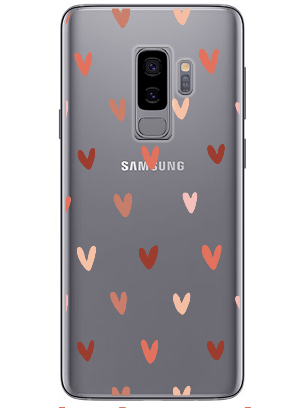 Samsung%20S9%20Kalp%20Desen%20Şeffaf%20Telefon%20Kılıfı