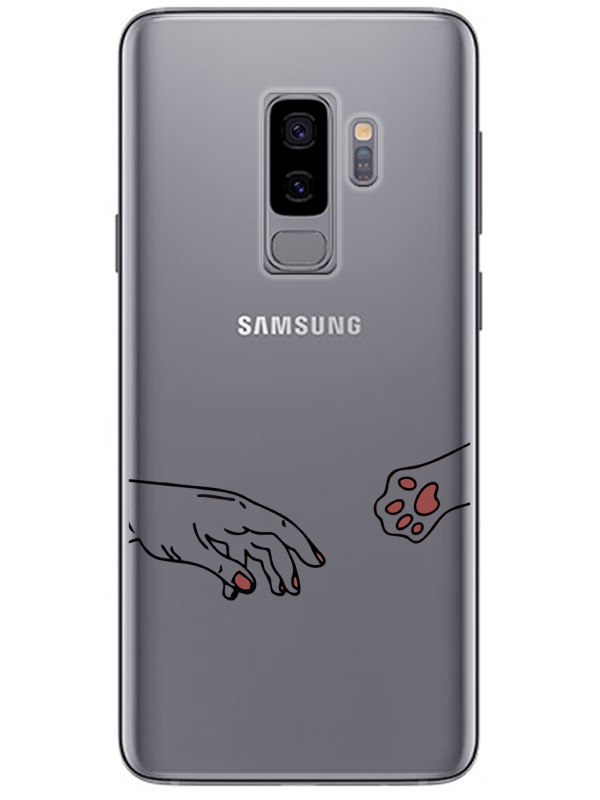 Samsung%20S9%20Hand%20And%20Paw%20Şeffaf%20Telefon%20Kılıfı