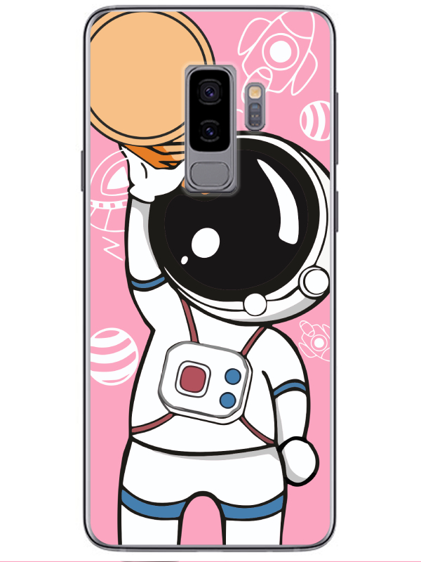 Samsung%20S9%20Astronot%20Pembe%20Telefon%20Kılıfı