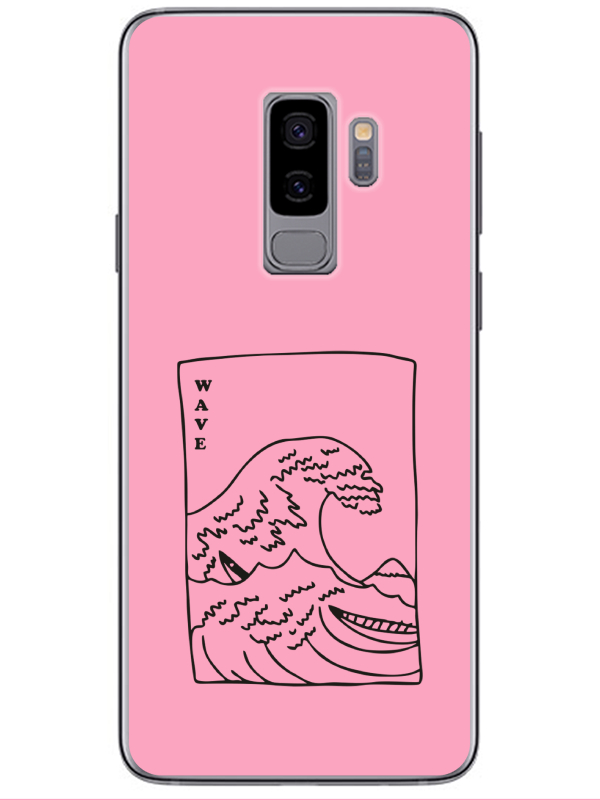 Samsung%20S9%20Plus%20Kanagawa%20Wave%20Pembe%20Telefon%20Kılıfı