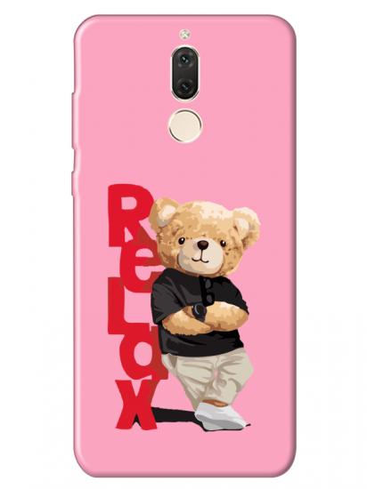 Huawei Mate 10 Lite Teddy Bear Relax Pembe Telefon Kılıfı