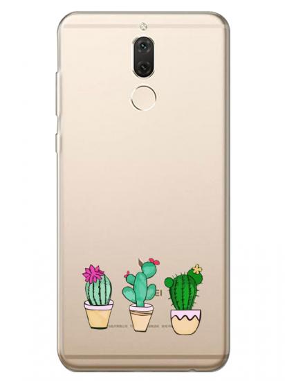 Huawei Mate 10 Lite Kaktüs Şeffaf Telefon Kılıfı