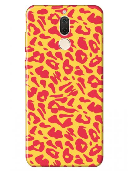 Huawei Mate 10 Lite Leopar Desenli Sarı Telefon Kılıfı