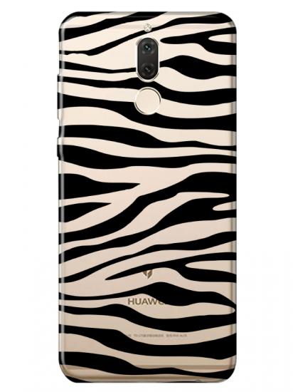 Huawei Mate 10 Lite Zebra Desen Şeffaf Telefon Kılıfı