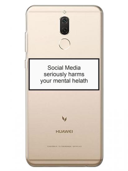 Huawei Mate 10 Lite Social Media Şeffaf Telefon Kılıfı