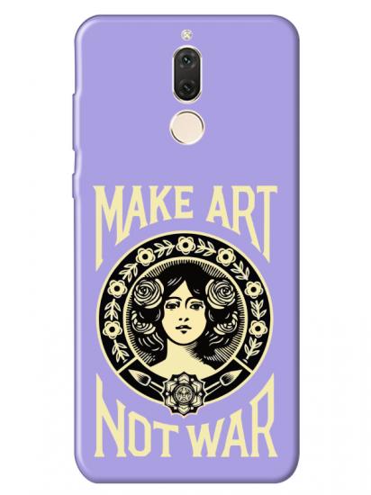 Huawei Mate 10 Lite Make Art Not War Lila Telefon Kılıfı