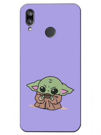 Huawei P20 Lite Baby Yoda Lila Telefon Kılıfı