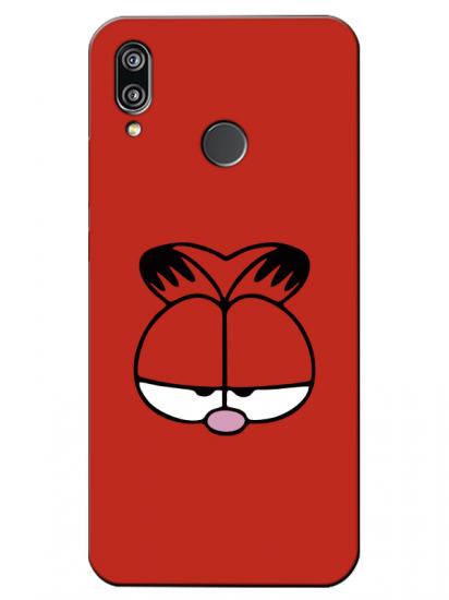 Huawei P20 Lite Garfield Kırmızı Telefon Kılıfı