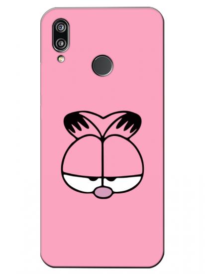 Huawei P20 Lite Garfield Pembe Telefon Kılıfı