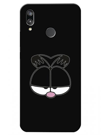 Huawei P20 Lite Garfield Siyah Telefon Kılıfı