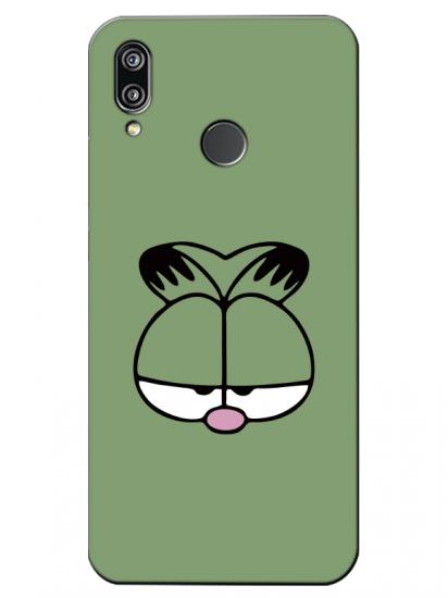 Huawei P20 Lite Garfield Yeşil Telefon Kılıfı