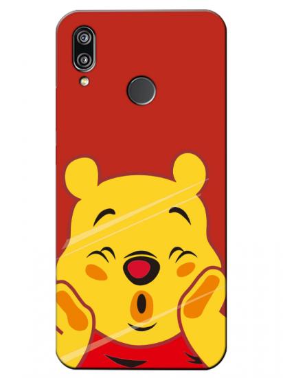 Huawei P20 Lite Winnie The Pooh Kırmızı Telefon Kılıfı