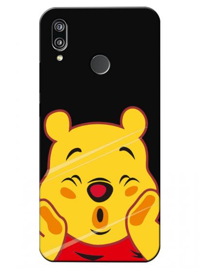 Huawei P20 Lite Winnie The Pooh Siyah Telefon Kılıfı