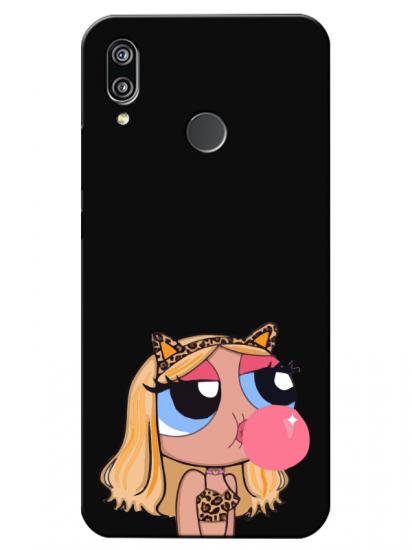 Huawei P20 Lite Powerpuff Girls Siyah Telefon Kılıfı