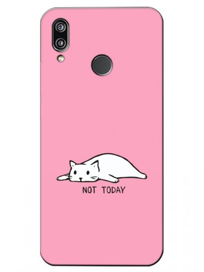 Huawei P20 Lite Not Today Kedi Pembe Telefon Kılıfı