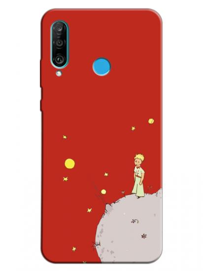 Huawei P30 Lite Küçük Prens Kırmızı Telefon Kılıfı