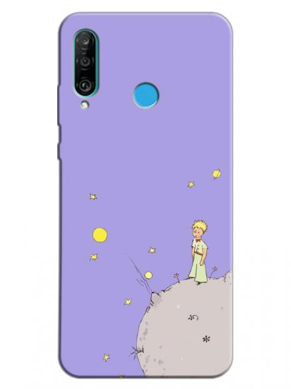 Huawei P30 Lite Küçük Prens Lila Telefon Kılıfı