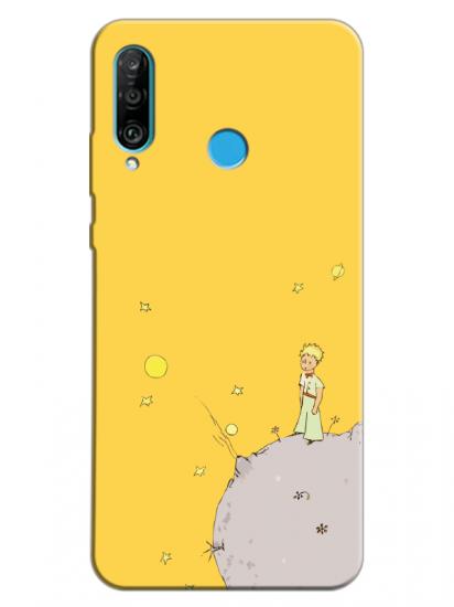 Huawei P30 Lite Küçük Prens Sarı Telefon Kılıfı