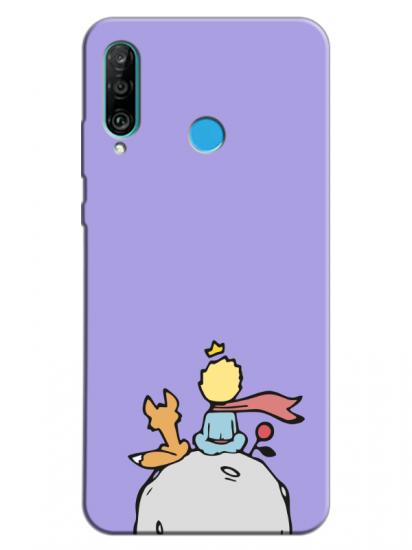 Huawei P30 Lite Küçük Prens Lila Telefon Kılıfı