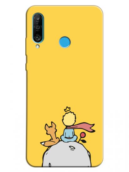 Huawei P30 Lite Küçük Prens Sarı Telefon Kılıfı