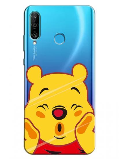 Huawei P30 Lite Winnie The Pooh Şeffaf Telefon Kılıfı