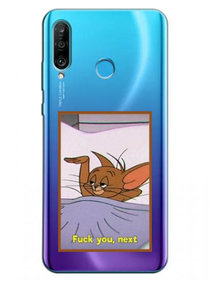 Huawei P30 Lite Jerry Şeffaf Telefon Kılıfı