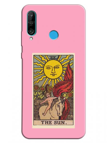 Huawei P30 Lite The Sun Pembe Telefon Kılıfı