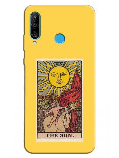 Huawei P30 Lite The Sun Sarı Telefon Kılıfı