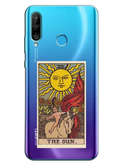 Huawei P30 Lite The Sun Şeffaf Telefon Kılıfı