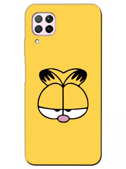 Huawei P40 Lite Garfield Sarı Telefon Kılıfı