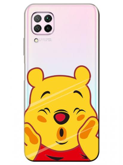 Huawei P40 Lite Winnie The Pooh Şeffaf Telefon Kılıfı