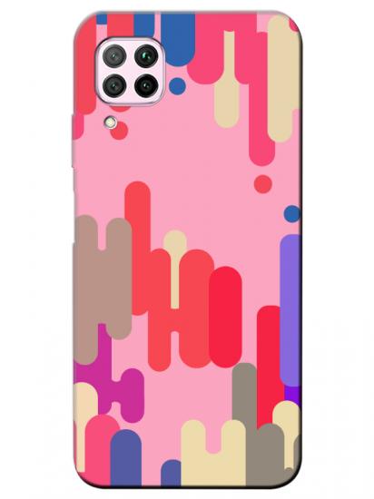 Huawei P40 Lite Pop Art Pembe Telefon Kılıfı