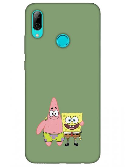 Huawei P Smart 2019 Sünger Bob Ve Patrickstar Yeşil Telefon Kılıfı