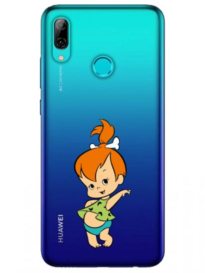 Huawei P Smart 2019 Taş Devri Kız Bebek Şeffaf Telefon Kılıfı