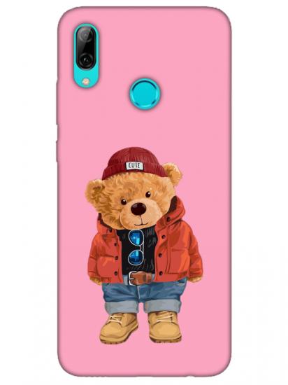 Huawei P Smart 2019 Teddy Bear Pembe Telefon Kılıfı