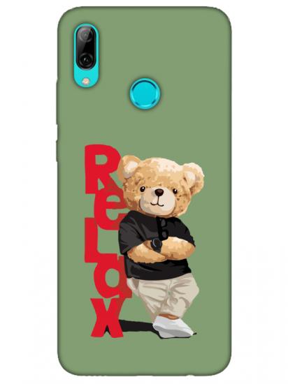 Huawei P Smart 2019 Teddy Bear Relax Yeşil Telefon Kılıfı