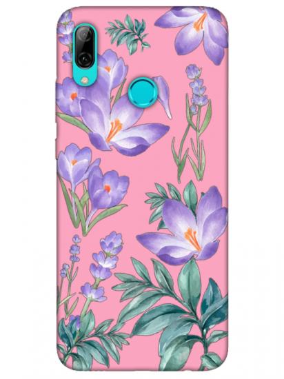 Huawei P Smart 2019 Kış Çiçeği Pembe Telefon Kılıfı