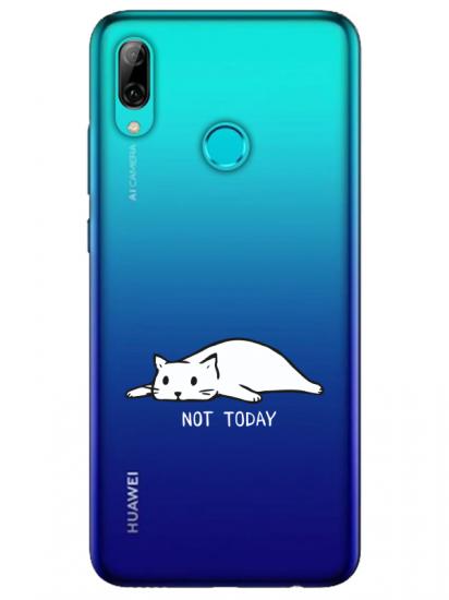 Huawei P Smart 2019 Not Today Kedi Şeffaf Telefon Kılıfı