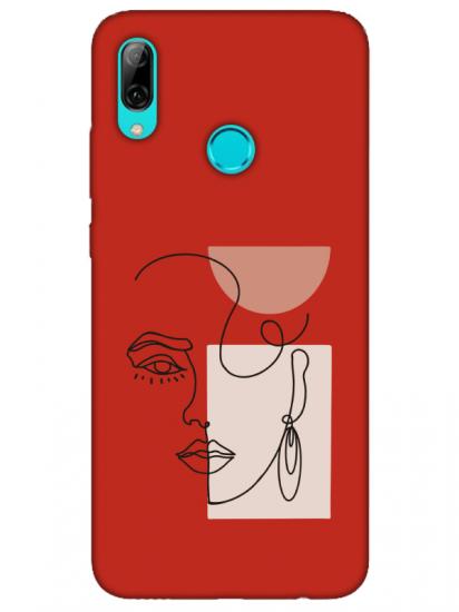 Huawei P Smart 2019 Women Art Kırmızı Telefon Kılıfı