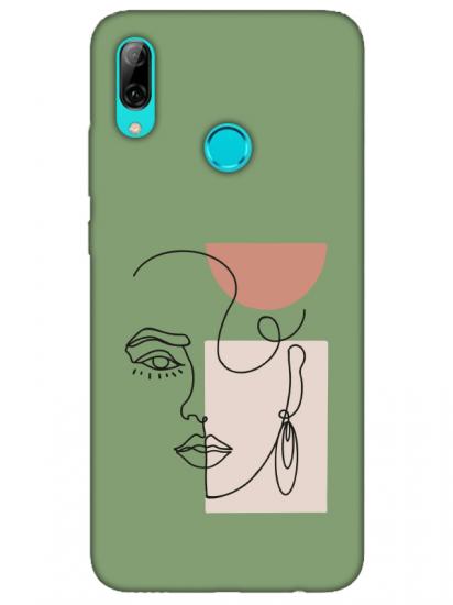 Huawei P Smart 2019 Women Art Yeşil Telefon Kılıfı