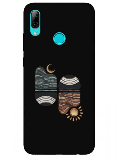 Huawei P Smart 2019 Sunset Wave Siyah Telefon Kılıfı