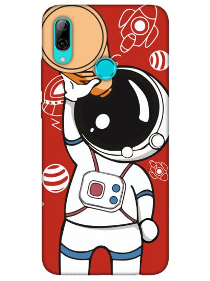 Huawei P Smart 2019 Astronot Kırmızı Telefon Kılıfı