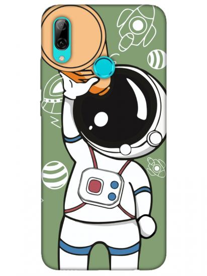 Huawei P Smart 2019 Astronot Yeşil Telefon Kılıfı