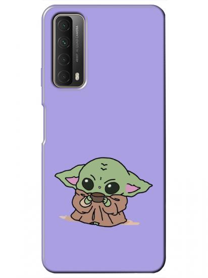 Huawei P Smart 2021 Baby Yoda Lila Telefon Kılıfı