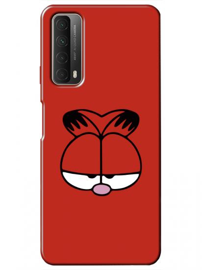 Huawei P Smart 2021 Garfield Kırmızı Telefon Kılıfı