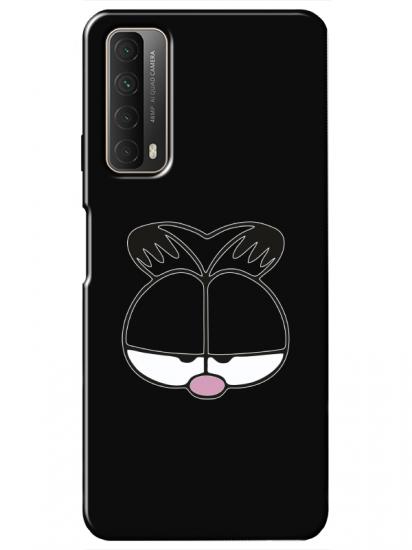 Huawei P Smart 2021 Garfield Siyah Telefon Kılıfı