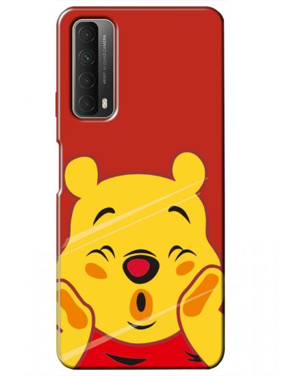 Huawei P Smart 2021 Winnie The Pooh Kırmızı Telefon Kılıfı