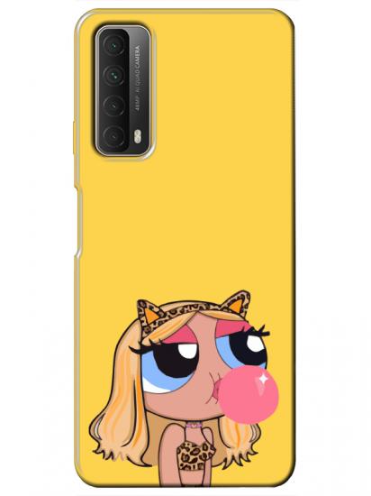 Huawei P Smart 2021 Powerpuff Girls Sarı Telefon Kılıfı